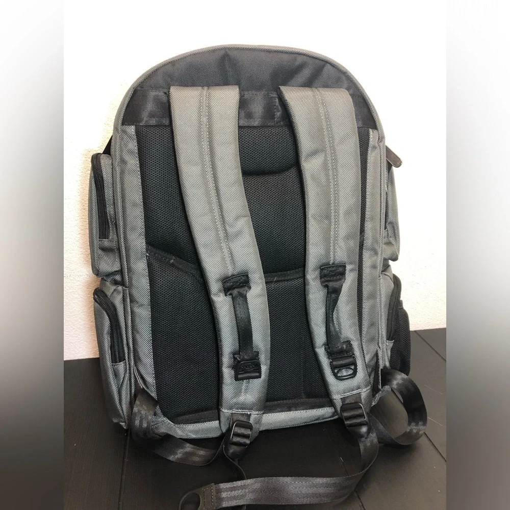 Original Penguin Gray and Black Men's Backpack with Multiple Pockets